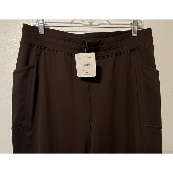 Fabletics Womens On-The-Go Cold Weather Jogger Brown High Rise Pant XL Short NWT - Picture 2 of 13